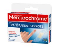 Pansements transparents Mercurochrome Spécial doigts - Boîte de 8