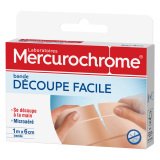 Pansements Découpe facile Mercurochrome - Bande à découper de 1 m x 6 cm