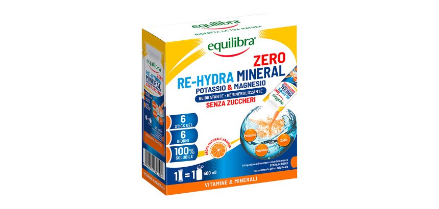 Potassio & Magnesio Re-Hydra Mineral Equilibra® - 6 stick
