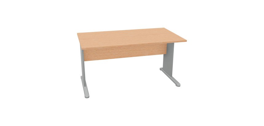 Desk with L-shaped legs in melamine-metal d 80 x h 72 cm