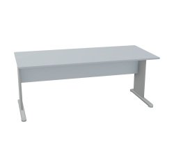 Desk with L-shaped legs in melamine-metal d 80 x h 72 cm