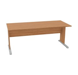 Desk with L-shaped legs in melamine-metal d 80 x h 72 cm