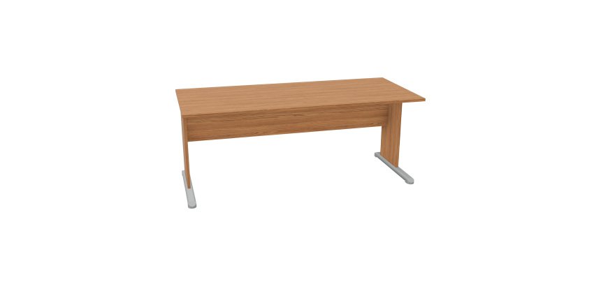 Scrivania con gambe a L in melaminico-metallo p 80 x h 72 cm