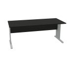 Desk with L-shaped legs in melamine-metal d 80 x h 72 cm