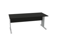Scrivania con gambe a L in melaminico-metallo p 80 x h 72 cm