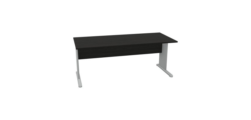 Desk with L-shaped legs in melamine-metal d 80 x h 72 cm