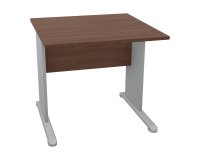 Desk with L-shaped legs in melamine-metal d 80 x h 72 cm