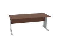 Desk with L-shaped legs in melamine-metal d 80 x h 72 cm