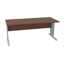 Scrivania con gambe a L in melaminico-metallo p 80 x h 72 cm