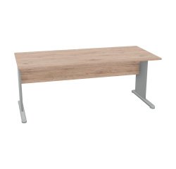 Desk with L-shaped legs in melamine-metal d 80 x h 72 cm