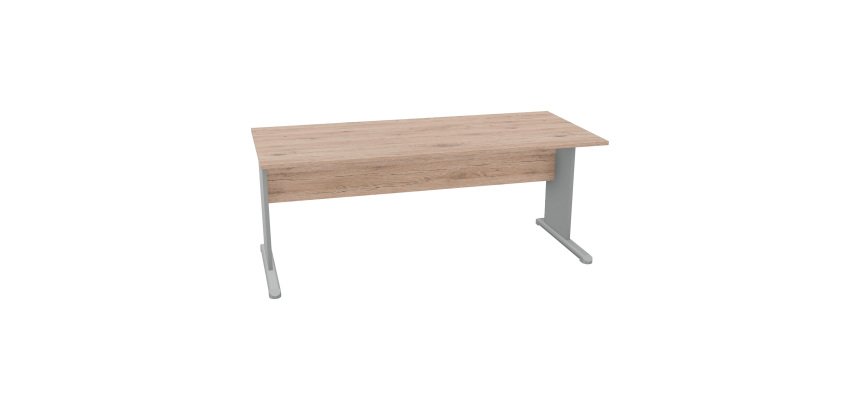 Scrivania con gambe a L in melaminico-metallo p 80 x h 72 cm