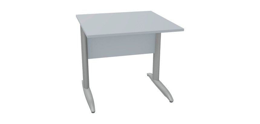 Desk L metal legs depth 80 x height 72 cm