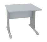 Desk with L-shaped legs in melamine-metal d 80 x h 72 cm