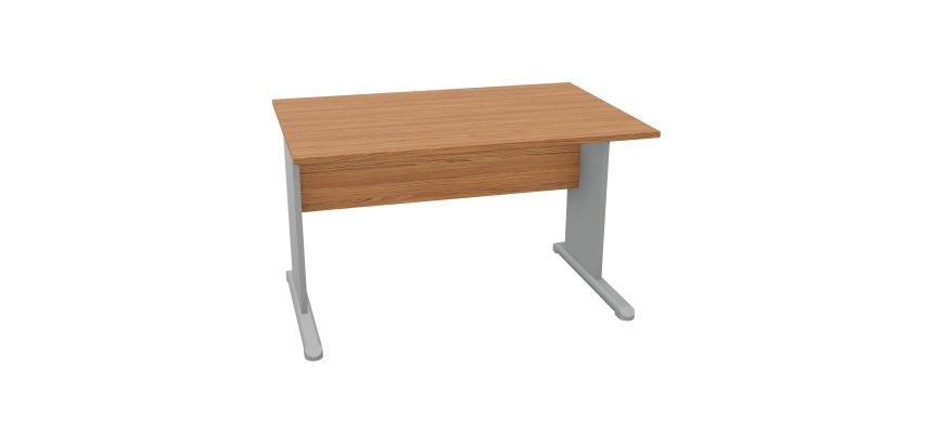 Scrivania con gambe a L in melaminico-metallo p 80 x h 72 cm