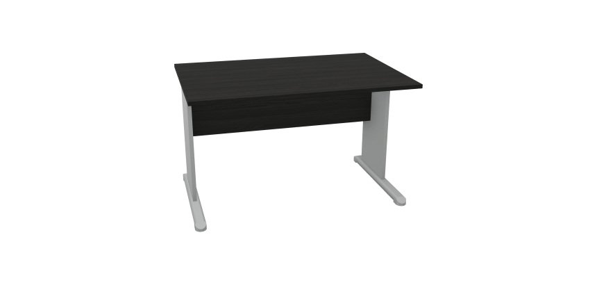 Scrivania con gambe a L in melaminico-metallo p 80 x h 72 cm