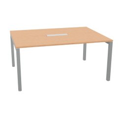 Bridge modular meeting table with metal bridge legs, W 120 x D 120 x H 74.6 cm