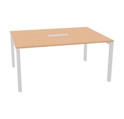 Tavolo riunione Bridge modulare con gambe a ponte in metallo l 120 x p 120 x h 74,6 cm