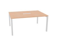 Bridge modular meeting table with metal bridge legs, W 160 x D 120 x H 74.6 cm