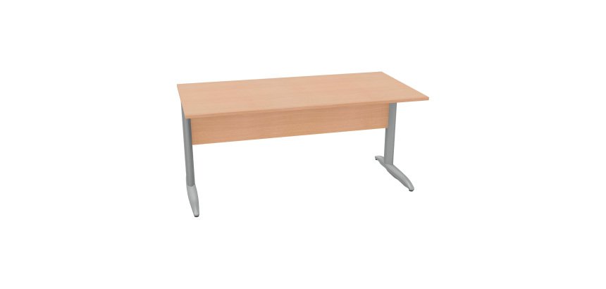 Desk L metal legs depth 80 x height 72 cm