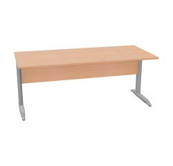 Desk L metal legs depth 80 x height 72 cm