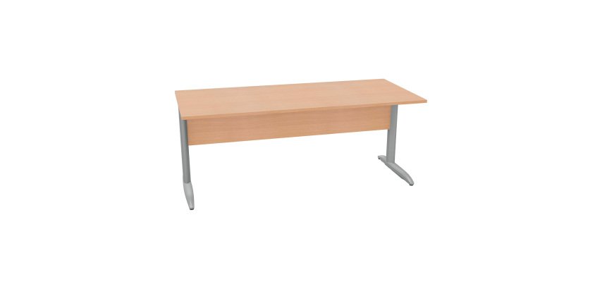 Scrivania con gambe a L in metallo p 80 x h 72 cm