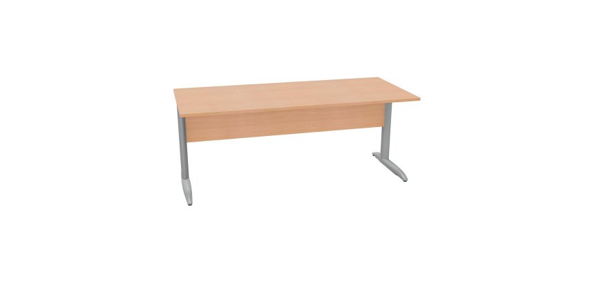 Desk L metal legs depth 80 x height 72 cm