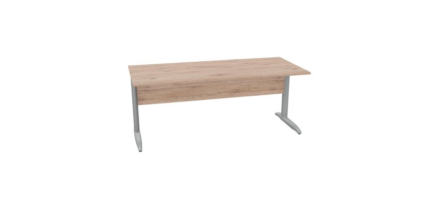 Scrivania con gambe a L in metallo p 80 x h 72 cm