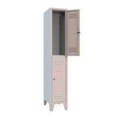 Armadio spogliatoio 2 Scompartimenti ante grigio 32,2 x 50 x 180 cm
