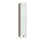 Armadio spogliatoio 2 Scompartimenti ante grigio 32,2 x 50 x 180 cm