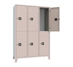 Armadio casellario 6 posti corpo ed ante grigio  RAL 7035 L 120 x P 50 x H 180 cm