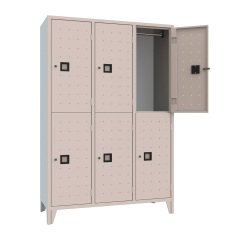 En_armadio casellario 6posti corpo e ante grigio