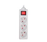 Zenitech 3-socket power strip with switch – 4m cable