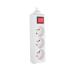 Zenitech 3-socket power strip with switch – 4m cable