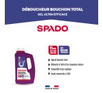 Déboucheur gel spécial bouchon total Spado - Flacon de 1L