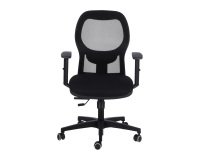 Sedia operativa Simplemesh Slim con base nera