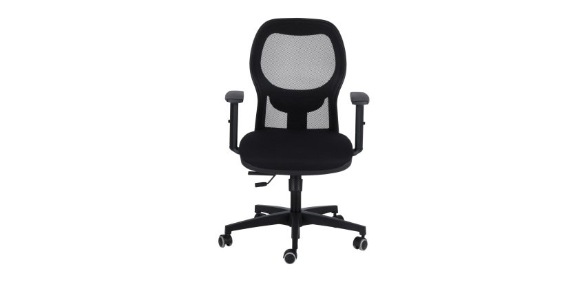 Sedia operativa Simplemesh Slim con base nera