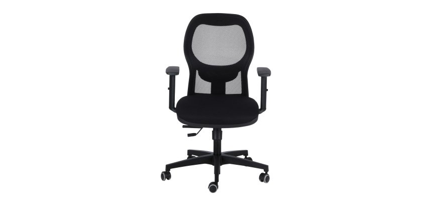 Sedia operativa Simplemesh Slim con base nera