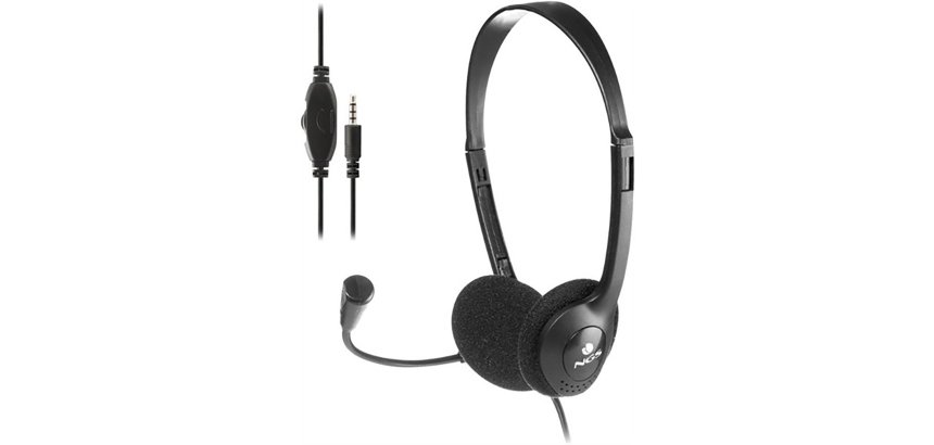 Auriculares con cable NGS MS103 MAX con micrófono conexión jack 3.5 y adaptador a doble jack