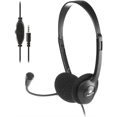 Auriculares con cable NGS MS103 MAX con micrófono conexión jack 3.5 y adaptador a doble jack