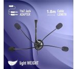 Auriculares con cable NGS MS103 MAX con micrófono conexión jack 3.5 y adaptador a doble jack