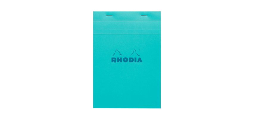 Bloc de bureau Rhodia Couleurs N°16 A5 14,8 x 21 cm agrafé couverture couleur - petits carreaux - 80 feuilles