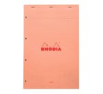 Bloc de bureau Rhodia Couleurs N°20 21 x 31,8 cm agrafé couverture couleur - grands carreaux - 80 feuilles perforés 4 trous