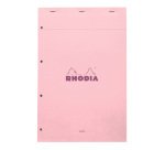 Bloc de bureau Rhodia Couleurs N°20 21 x 31,8 cm agrafé couverture couleur - grands carreaux - 80 feuilles perforés 4 trous