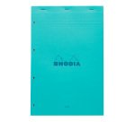 Bloc de bureau Rhodia Couleurs N°20 21 x 31,8 cm agrafé couverture couleur - grands carreaux - 80 feuilles perforés 4 trous