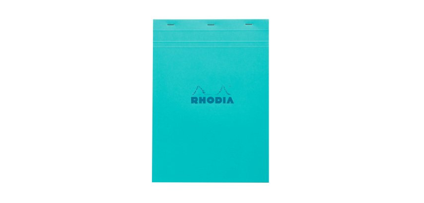 Bloc de bureau Rhodia Couleurs N°18 A4  21 x 29,7 cm agrafé couverture couleur - petits carreaux - 80 feuilles