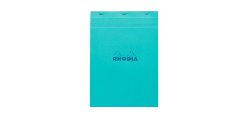 Bloc de bureau Rhodia Couleurs N°18 A4  21 x 29,7 cm agrafé couverture couleur - petits carreaux - 80 feuilles