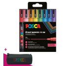 Rotulador permanente Uni-Ball Posca PC3ML punta de lanza 0,9 - 1,3 mm colores surtidos brillantes - Estuche de 8