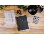 Cahier spirale Rhodia Greenbook A4+ 22,5 x 29,7 cm - petits carreaux - perforé 4 trous - 160 pages - couverture carte souple