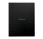 Cahier spirale Rhodia Greenbook A4+ 22,5 x 29,7 cm - petits carreaux - perforé 4 trous - 160 pages - couverture carte souple