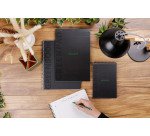 Cahier spirale Rhodia Greenbook A4+ 22,5 x 29,7 cm - petits carreaux - perforé 4 trous - 160 pages - couverture carte souple